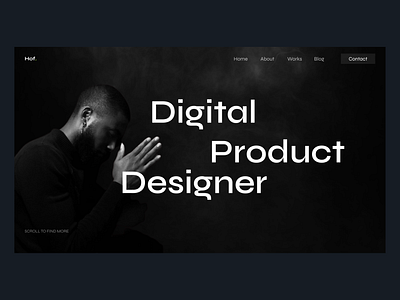 Hof. | Portfolio Website ⚡ agency dark designer font landing page portfolio product typograhpy ui ux website