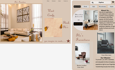 Furniture Brand – Modern Landing Page UI design graphic design illustration ui