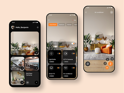 Smart Home App Design 3d animation app design branding dailyui design graphic design illustration logo motion graphics product design ui ui design uiux