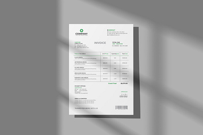 Invoice Design clean company corporate graphic design invoice invoice design modern simple vector