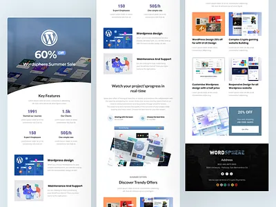Wordpress Offer Newsletter blogs branding design development company email template newsletter offer product social media summer offer ui uiux wordpress wordpress offers