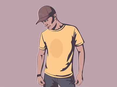 Man adobe illustrator flat illustration vector
