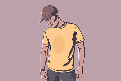 Man adobe illustrator flat illustration vector