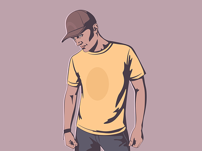 Man adobe illustrator flat illustration vector