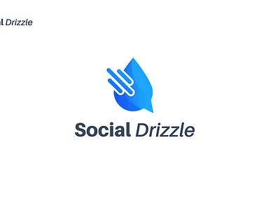 SocialDrizzle - Social Media App branding design graphic design illustration logo logo design photoshop portfolio vector
