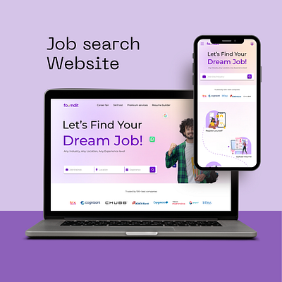 Job searching website adobe xd animation app app design design figma illustration logo ui uiux