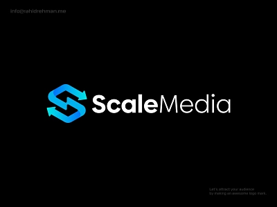 Scale Media - 1st Logo design concept arrow head arrow logo branding creative logo design direction for sale forward icon letter s logo logo logotype marketing media logo media player modern logo negative space logo play logo symbol video logo