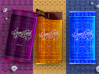 Crown Candy - ( Special Edition Chocolate Bars 3 ) 5 of 12 branding candy chocolate chocolate bar design food food label graphic graphic design icon illustration label label design lettering line art logo packaging script typography vector