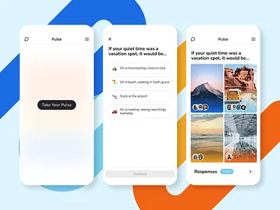 Pulse - An app for Christian Community app bereal branding design groups illustration logo pulse share ui ux