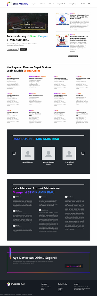 WEB RE-DESIGN FOR STMIK AMIK RIAU