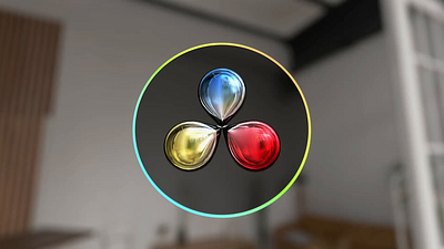 Spatial Davinci Resolve icon 3d animation apple applevisionpro ar davinci resolve icon spatial visionos xr xros