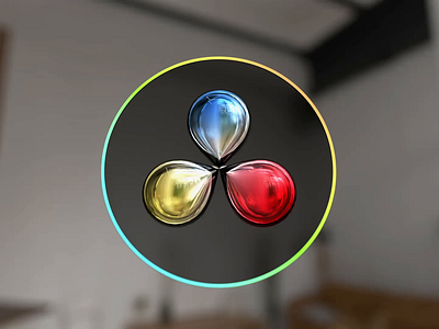 Spatial Davinci Resolve icon 3d animation apple applevisionpro ar davinci resolve icon spatial visionos xr xros