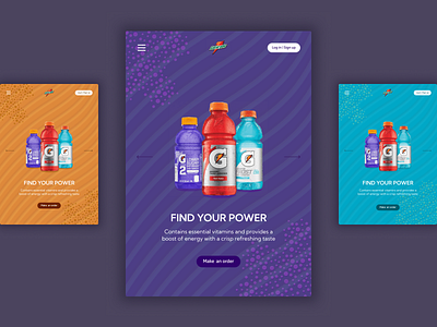 Energy drinks' website on IPad Pro 1 design drinks energy figma ui ux uxui design web