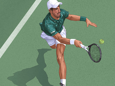 Tennis celebrity digital folioart illustration portrait sarah maxwell sports tennis