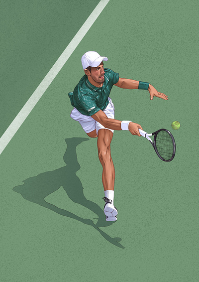 Tennis celebrity digital folioart illustration portrait sarah maxwell sports tennis
