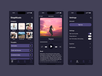 Music Listening App UX/UI figma mobile music ui ux