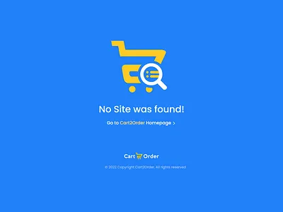 No Site found - Error Message 404 branding cart2order design error error messae graphic design message no data found no site found not found photoshop ui website