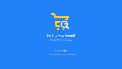 No Site found - Error Message 404 branding cart2order design error error messae graphic design message no data found no site found not found photoshop ui website