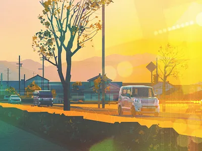 Snapshots of Japan cityscape digital folioart illustration james gilleard landscape texture transport travel urban