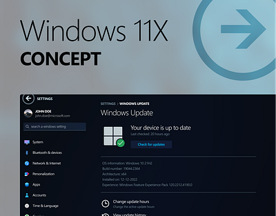 Windows 11X Settings App Concept design fluent design graphic design metro ui microsoft design language ui windows zune ui