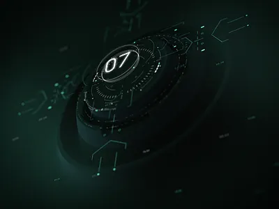 FUI Dial 3d after effects fantasy gui