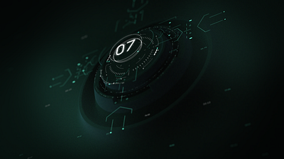FUI Dial 3d after effects fantasy gui