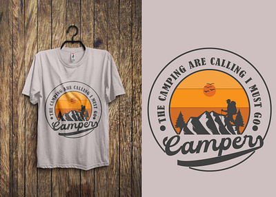 Adventure Camping T shirt Design adventure adventure vibes camper camping custom t shirt graphic design hiking illustration mountain mountains outdoor t shirt design travel vintage vintage design