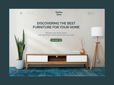 Furniture website's first screen design figma furniture ui ux uxui design web design