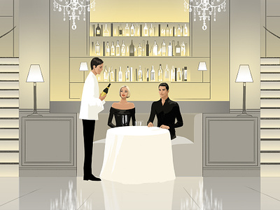 Luxury Travel character digital folioart hotel illustration interior jason brooks luxury travel