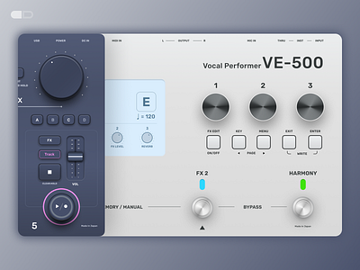 Boss Vocal Performer VE-500 app design build build 2.0 designdrug designinspiration dribbble inspiration ui user interface ux vocalmixer watchmegrow web design