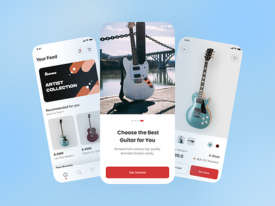 Guitar Selling App Design 2023 app app design design ui ux