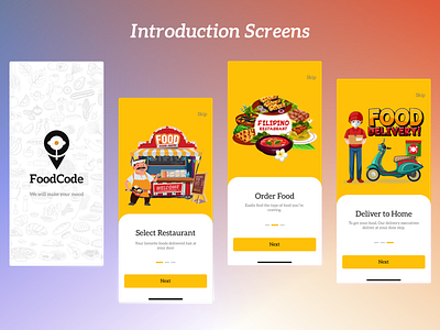 Mobile Ui Design Introduction Screens app branding figma landing page mobile ui ui ux web design