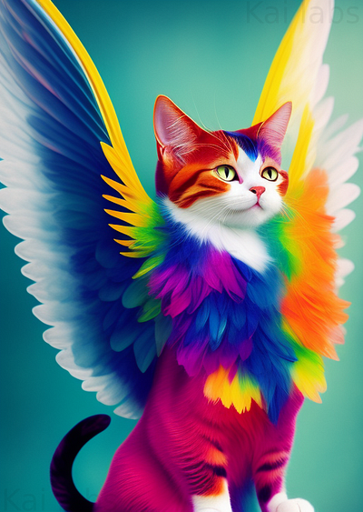 rainbow cat cat design illustration