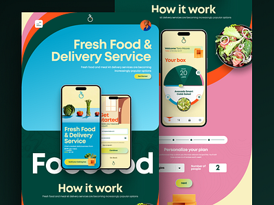 Food App app branding color design illustration iphone logo page ui web