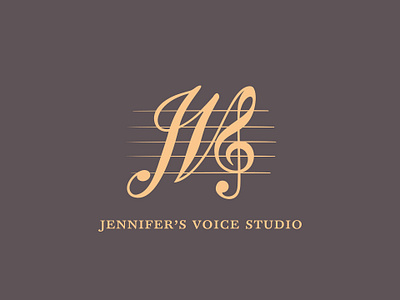 Jennifer's Voice Studio branding design graphic design logo