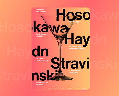 Typographic Poster design design challenge designer figma martini glass poster product design text distortion text effect typograhy typographic poster ui ux