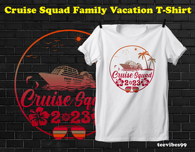 Cruise Squad Family Vacation T-Shirt 9 adventure apparel cruise squad design graphic design illustration outdoors summer t shirt tee travel vacation