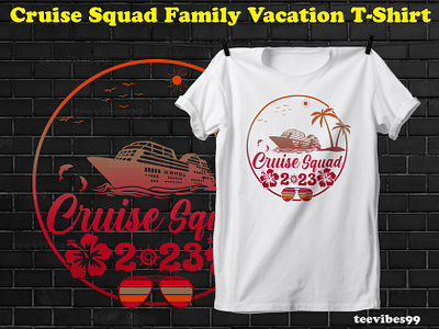 Cruise Squad Family Vacation T-Shirt 9 adventure apparel cruise squad design graphic design illustration outdoors summer t shirt tee travel vacation