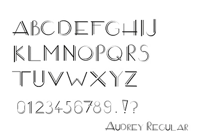 Audrey Regular 1950s audrey hepburn design display typeface graphic design movies typeface typography