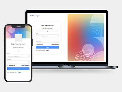 Log in screens app design interface log in responsive sign in ui uidesign