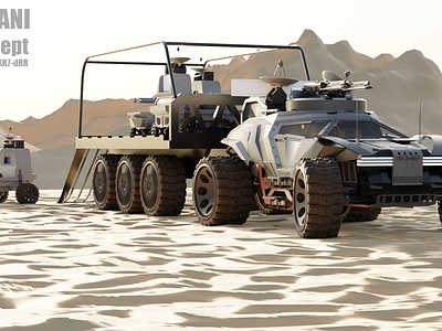 Sci-fi Military Vehicle / 3D artwork designed in Blender 3d 3d modeling blender car concept design games military military vehicle offroad scifi vehicle
