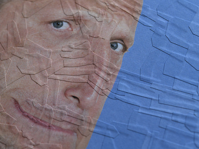 Tim Robinson / NYT Magazine, detail 2 collage illustration paper collage portrait studio