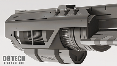 Sci-fi Gun 3D model / Designed in Blender 3d blender concept design gun sci fi