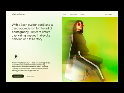 Photographer portfolio - Hero Section Concept design follow graphic design hero ui uiux visualartistry webdesign website