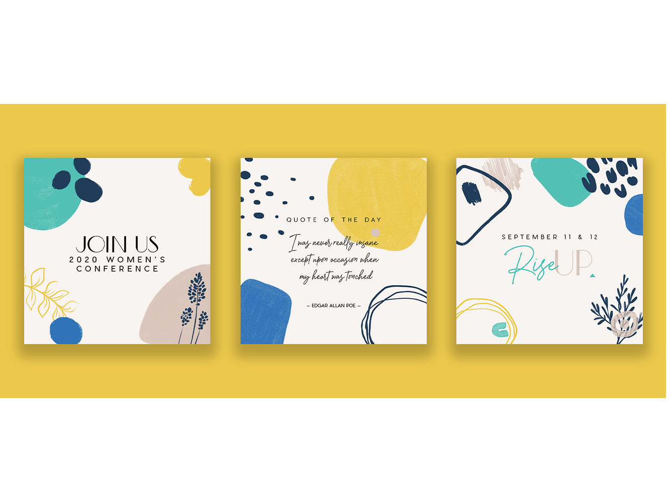Rise Up Womens Conference Social Media by Sydney Strnad on Dribbble