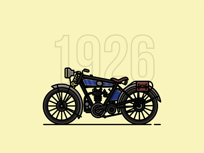 Chater Lea Blackburne 350cc classic design flat design graphic design illustration illustrator lineart linework vector