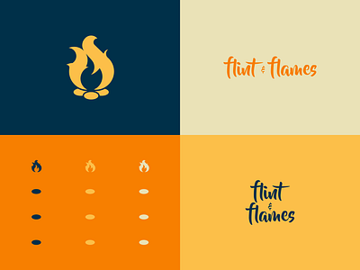 #dailylogochallenge - Flame - flint & flames branding design graphic design logo typography vector