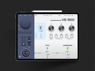 Boss VE-500 - Rebound Shot | Build 2.0 - Day 05 audio mixer audio player dailyui design graphic design product design skeuomorphic design ui
