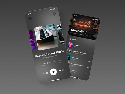 Music Player App app design mihirsongara mobile music player ui