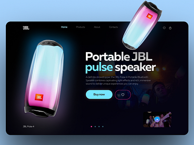 JBL Promo concept bluetooth speaker branding design designer e commerce jbl portable speaker promo webpage store ui ux web website